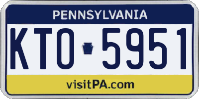 PA license plate KTO5951