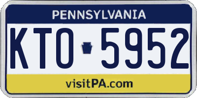 PA license plate KTO5952