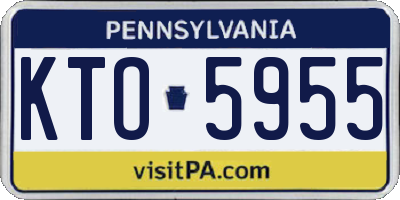 PA license plate KTO5955