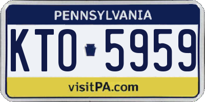 PA license plate KTO5959