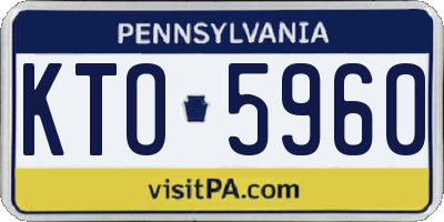 PA license plate KTO5960