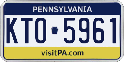 PA license plate KTO5961