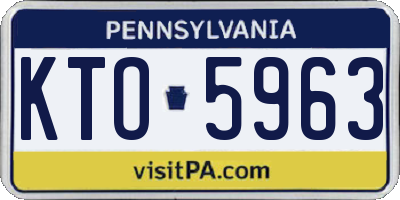 PA license plate KTO5963
