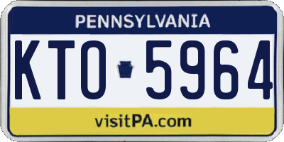 PA license plate KTO5964
