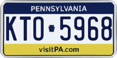 PA license plate KTO5968