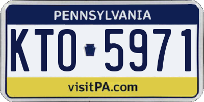 PA license plate KTO5971