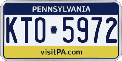 PA license plate KTO5972