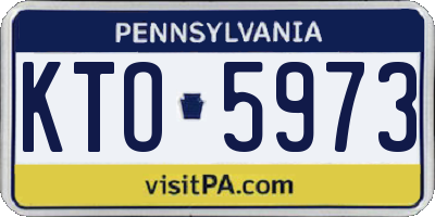 PA license plate KTO5973