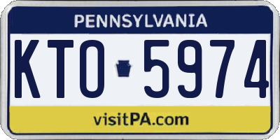 PA license plate KTO5974