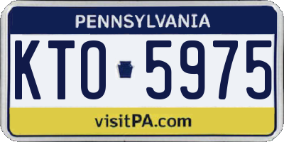 PA license plate KTO5975