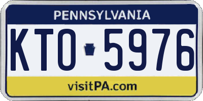 PA license plate KTO5976