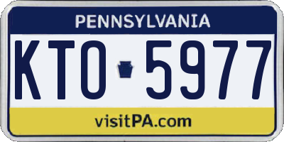 PA license plate KTO5977