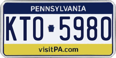 PA license plate KTO5980