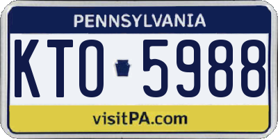 PA license plate KTO5988