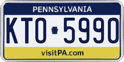 PA license plate KTO5990