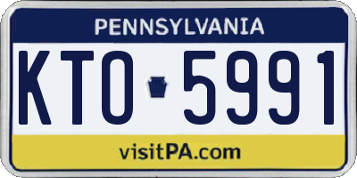 PA license plate KTO5991
