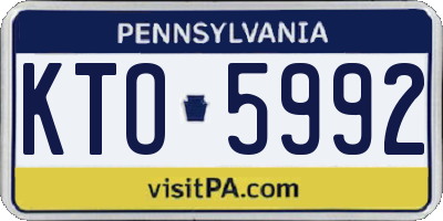 PA license plate KTO5992