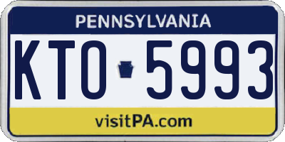 PA license plate KTO5993