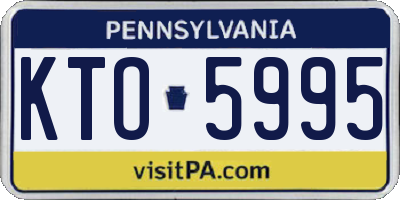 PA license plate KTO5995