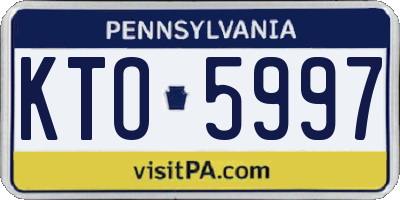 PA license plate KTO5997