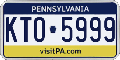PA license plate KTO5999
