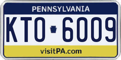 PA license plate KTO6009