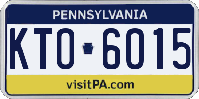 PA license plate KTO6015