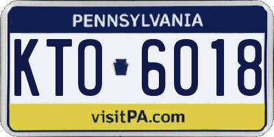 PA license plate KTO6018