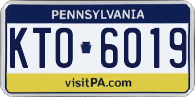 PA license plate KTO6019
