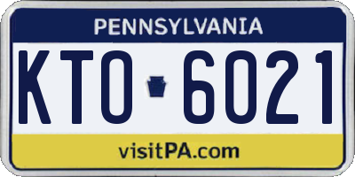 PA license plate KTO6021