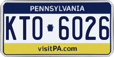 PA license plate KTO6026