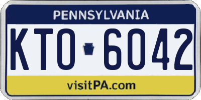 PA license plate KTO6042