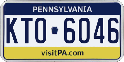 PA license plate KTO6046