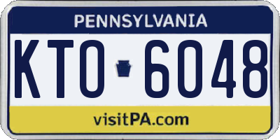 PA license plate KTO6048