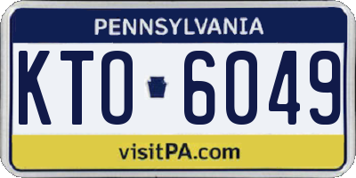 PA license plate KTO6049