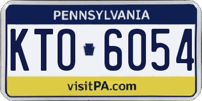 PA license plate KTO6054
