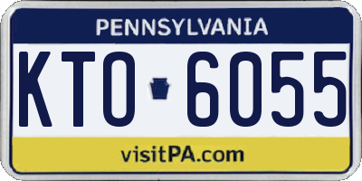 PA license plate KTO6055
