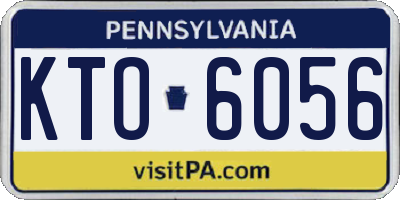 PA license plate KTO6056