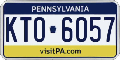 PA license plate KTO6057