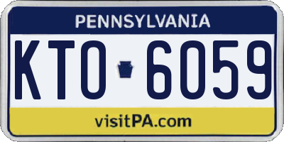 PA license plate KTO6059