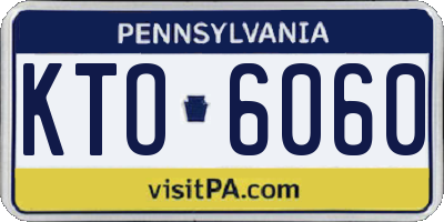 PA license plate KTO6060