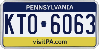 PA license plate KTO6063