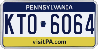 PA license plate KTO6064