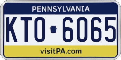 PA license plate KTO6065