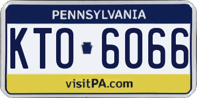 PA license plate KTO6066