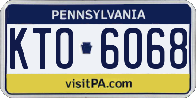 PA license plate KTO6068