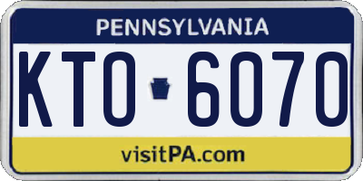 PA license plate KTO6070