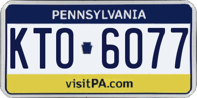 PA license plate KTO6077
