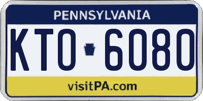 PA license plate KTO6080