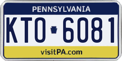 PA license plate KTO6081